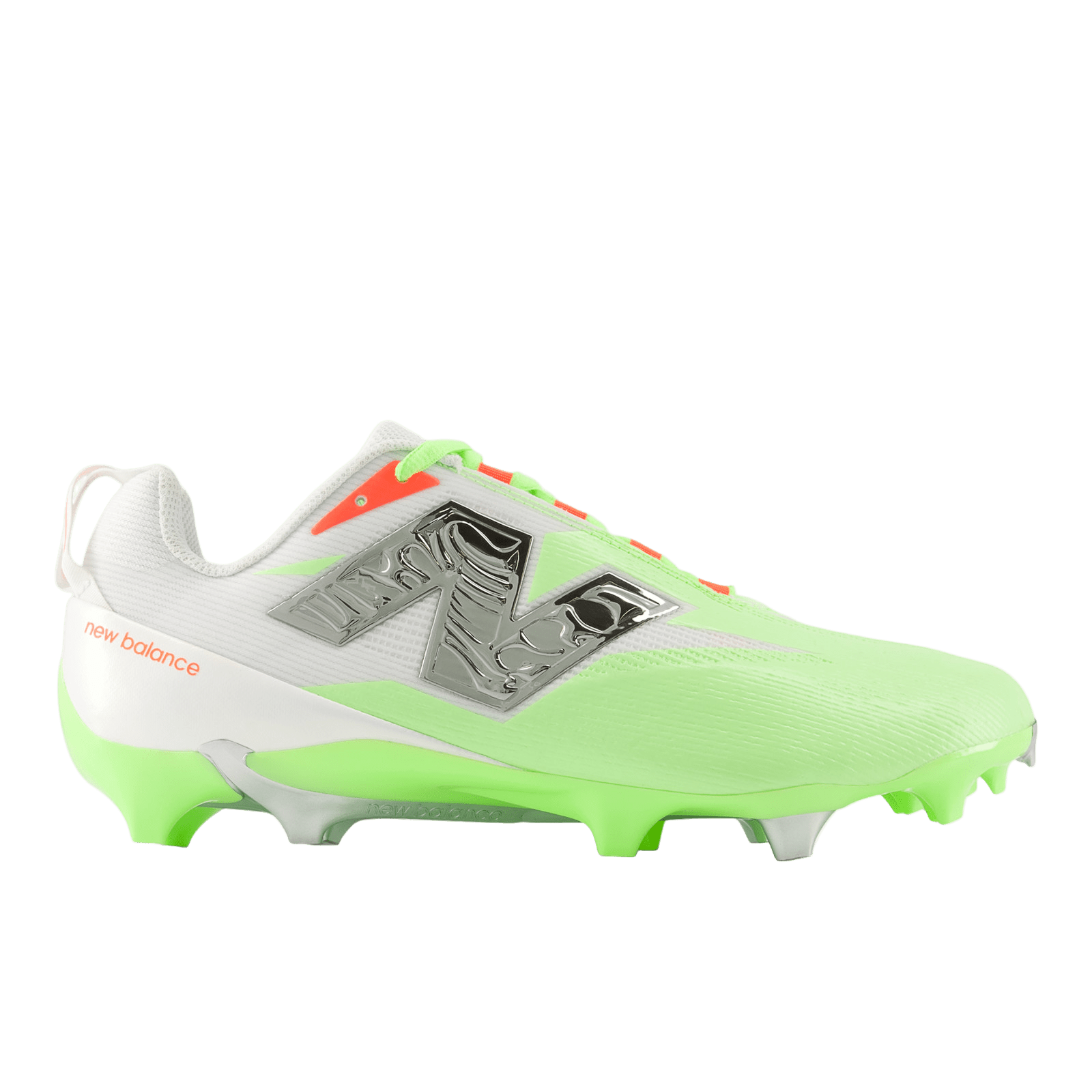 New Balance BurnX5 Lacrosse Cleats Cleats White/Volt Lax.com